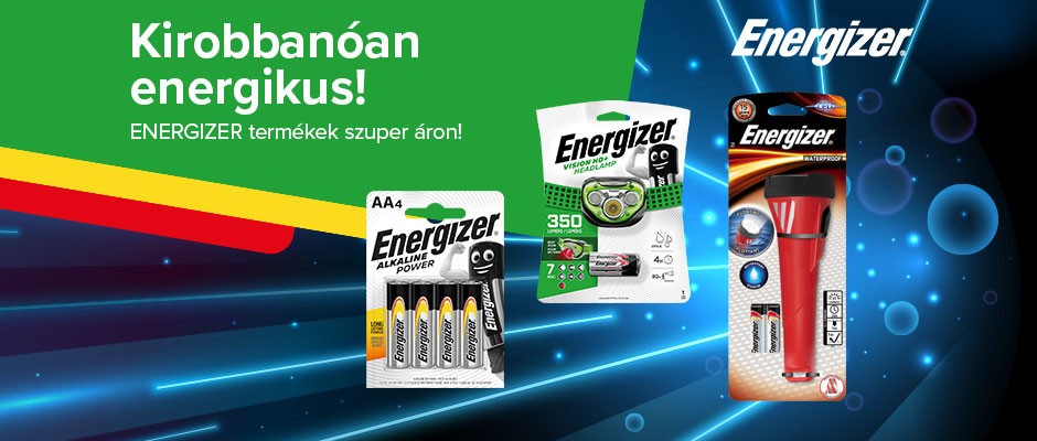 Vásároljon ENERGIZER termékeket akár 25% kedvezménnyel!