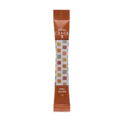 Kristálycukor, barna nád, stick, 4000 g, kb. 1000 db, KORONÁS CUKOR "Mozaik"
