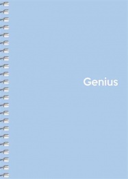 Spirálfüzet, A6, kockás, 80 lap, PP borító, SHKOLYARYK "Genius Pastel", vegyes